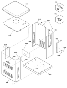 Enclosure Group Diagram and Parts List for 040611-00  Briggs and Stratton Generator
